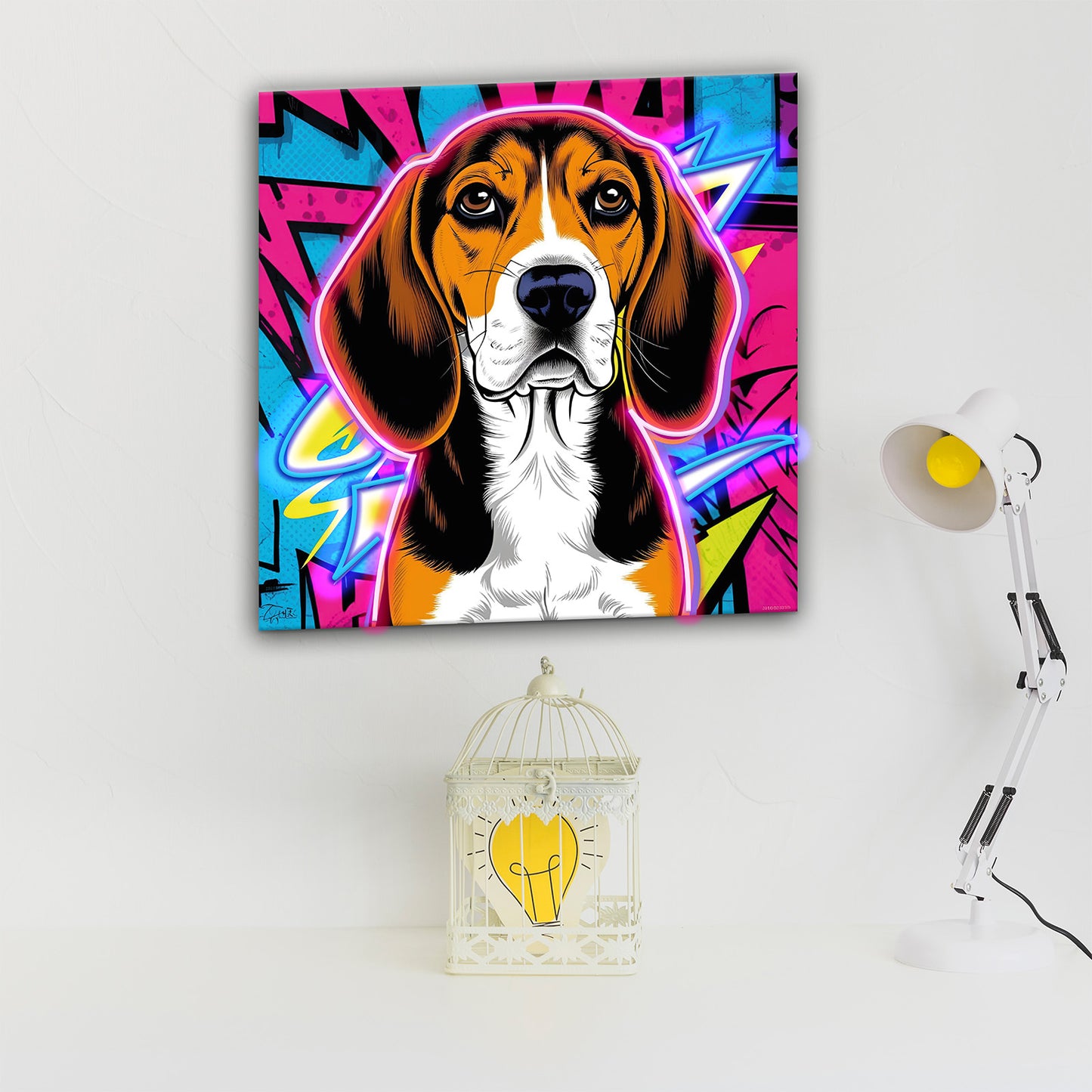 Beagle Neon: Urban Art with a Vibrant Style