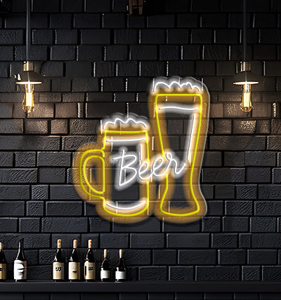 Beer Glasses Neon Sign
