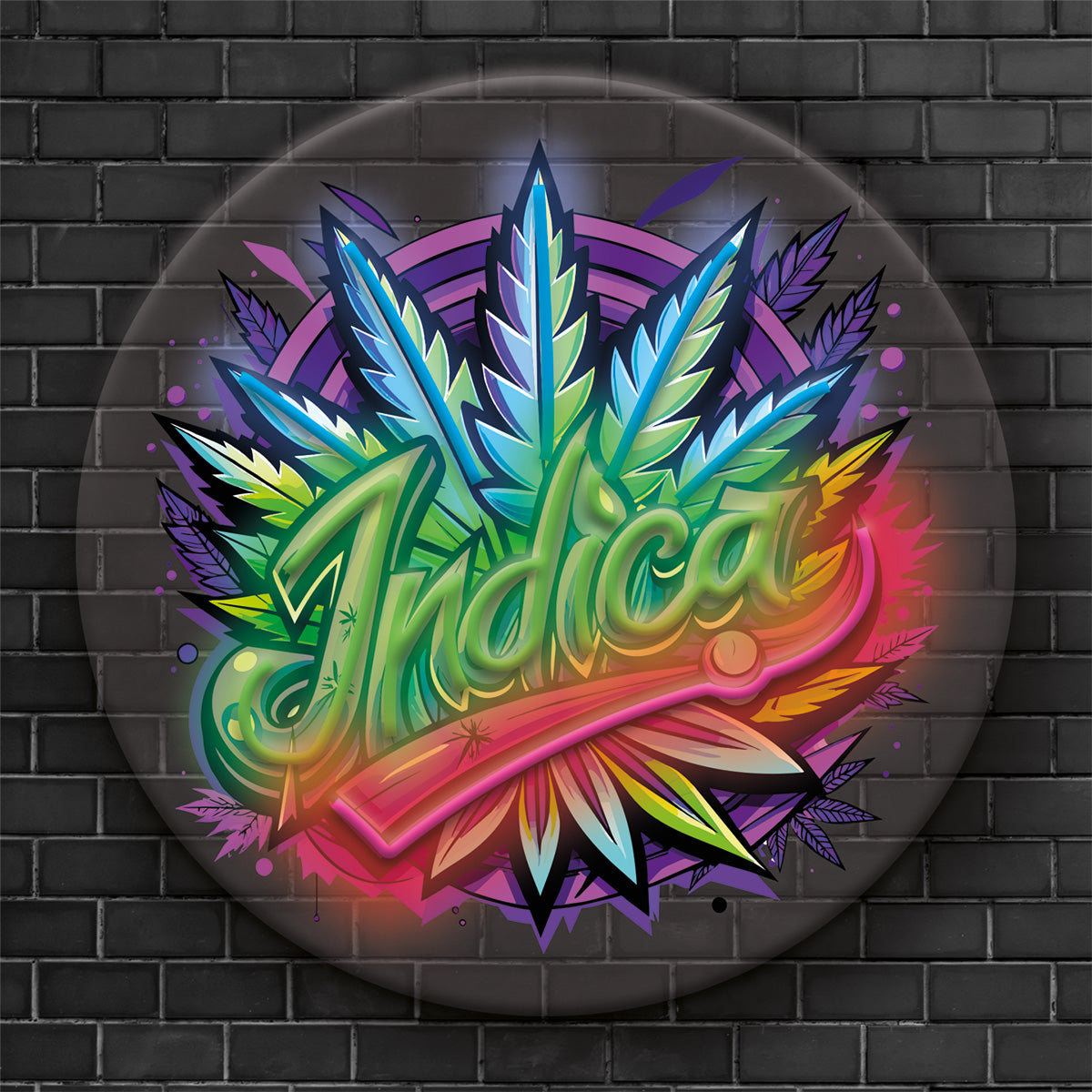 Indica LED Neon Sign β Chilled Out Vibes for Your Smoke Shop πΏπ¨