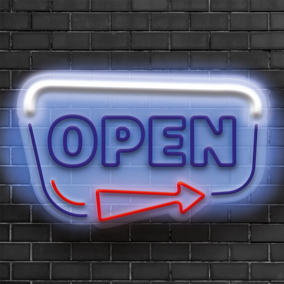 Open Sign Red