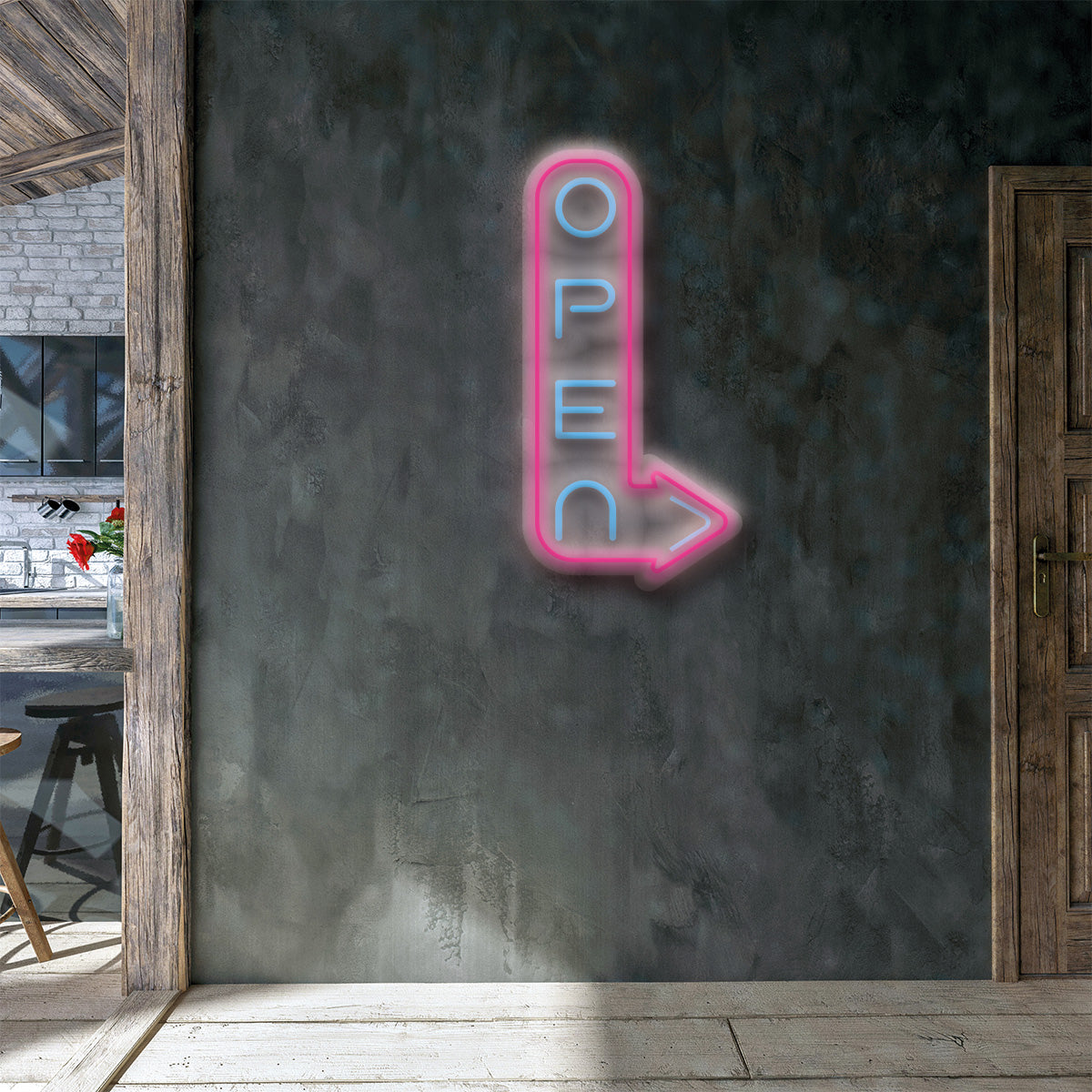 open neon signage,